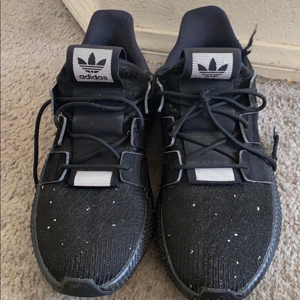 A size 10 black adidas